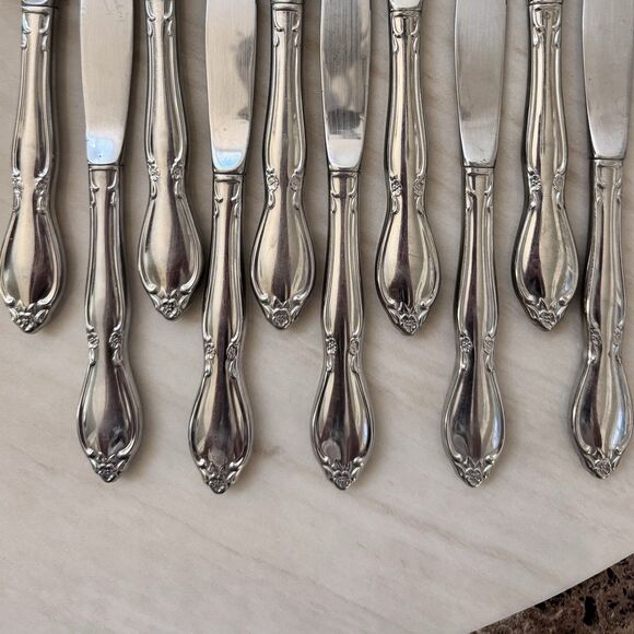 10pc ONEIDA Chatelaine Stainless Dinner Knife Set 8 1/2” Community Betty Crocker - Picture 8 of 8